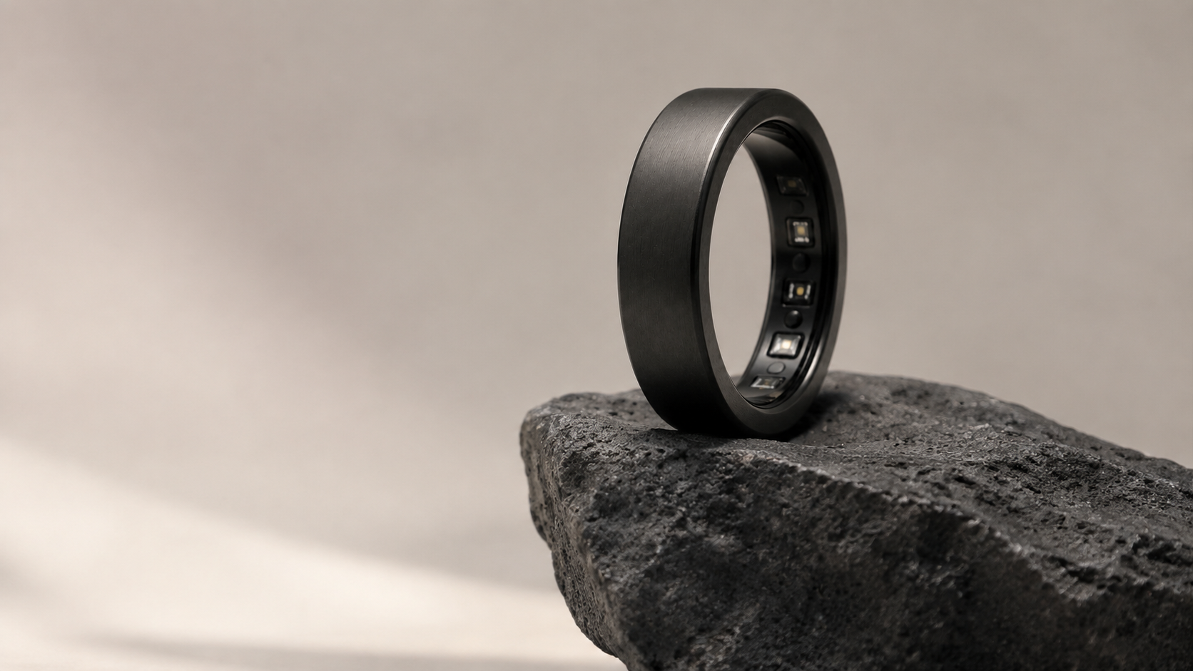Matte black screenless HealthRing concept render