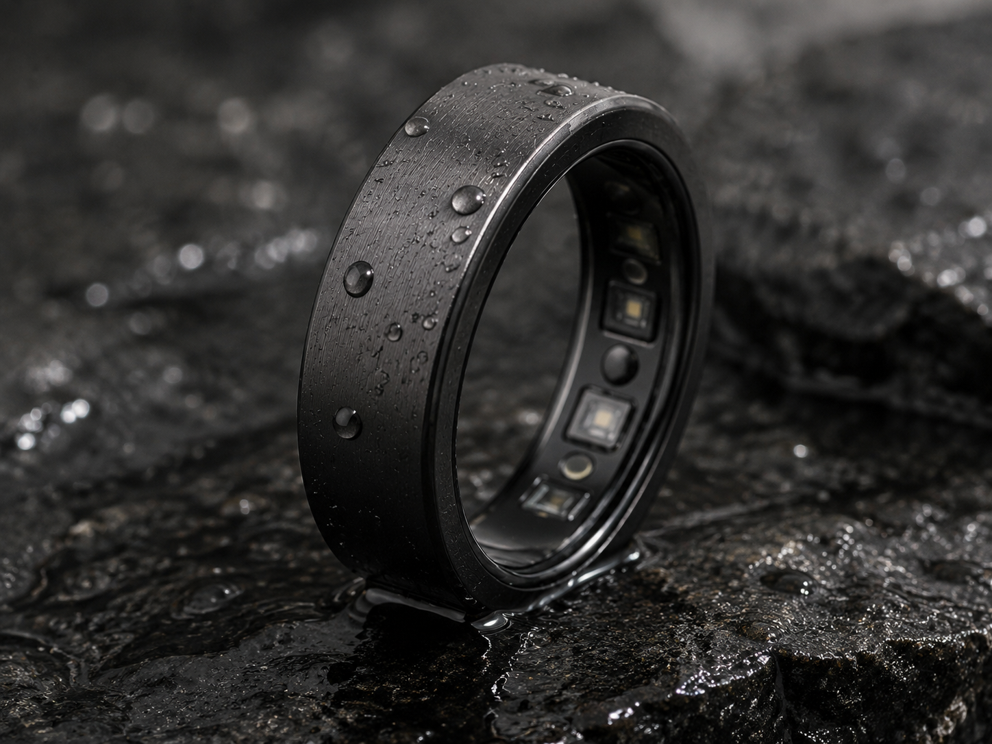 Matte black screenless HealthRing concept render